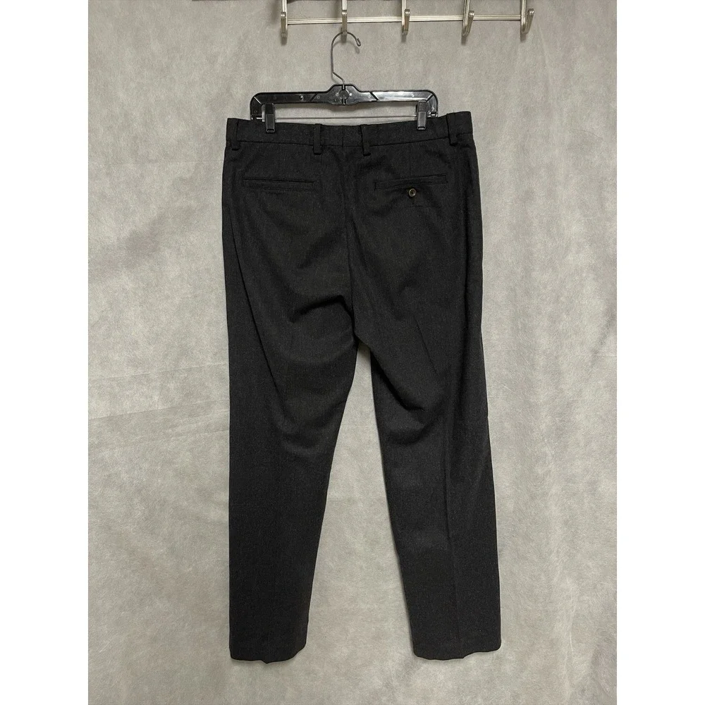 Banana Republic Pants Men 36X34 Charcoal Gray Dawson Winter Flannel Dress Luxury